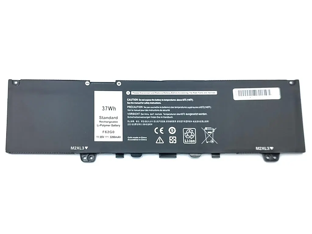 Акумулятор F62G0 для ноутбука Dell Inspiron 13 7370, 7373, 7380, 7386 Vostro 13-5370 (11.55V 3200 mAh) - фото 2