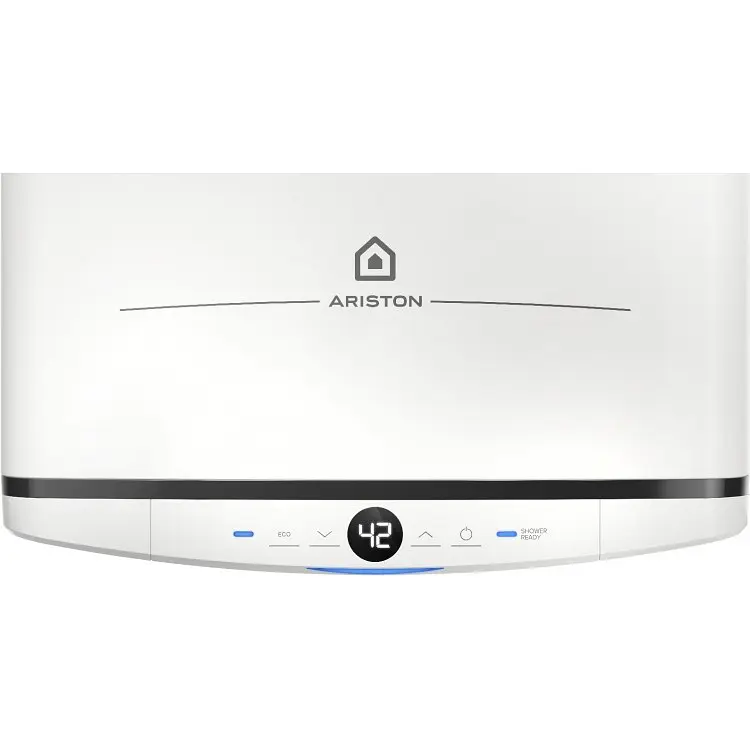 Ariston Водонагрівач електричний VELIS PRO 80 EU плоский, слім, 80л, 2*1,5 кВт, емал. нагр. їв, ун. монтаж, B, білий - фото 3