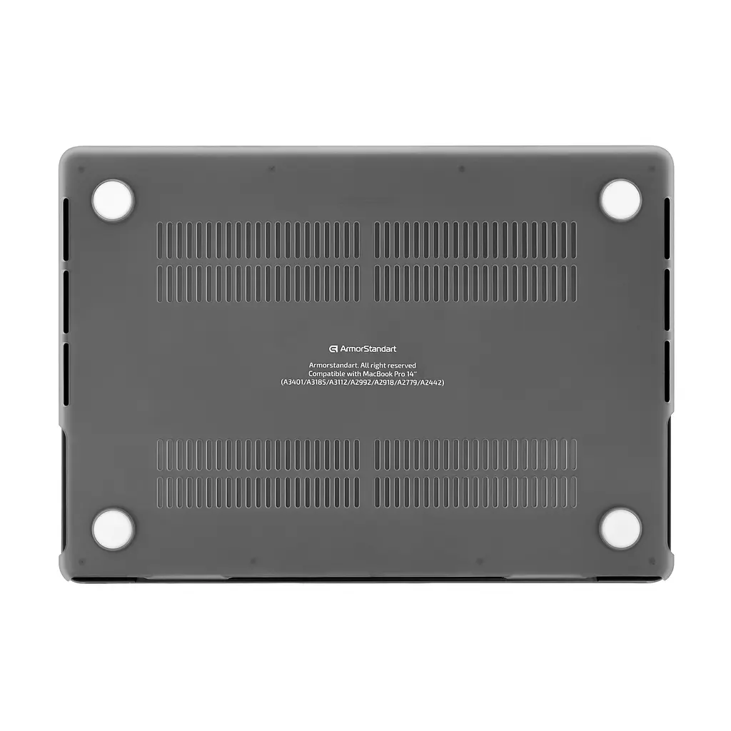 Чохол-накладка для MacBook Pro 16 M5 Pro-M2 Pro/M5 Max-M1 Max, прозорий, матовий, з полікарбонату, з відкритим доступом до всіх портів і роз"ємів, вентиляційними отворами, захист від подряпин, для макбука, ArmorStandart (ARM79461) - фото 2