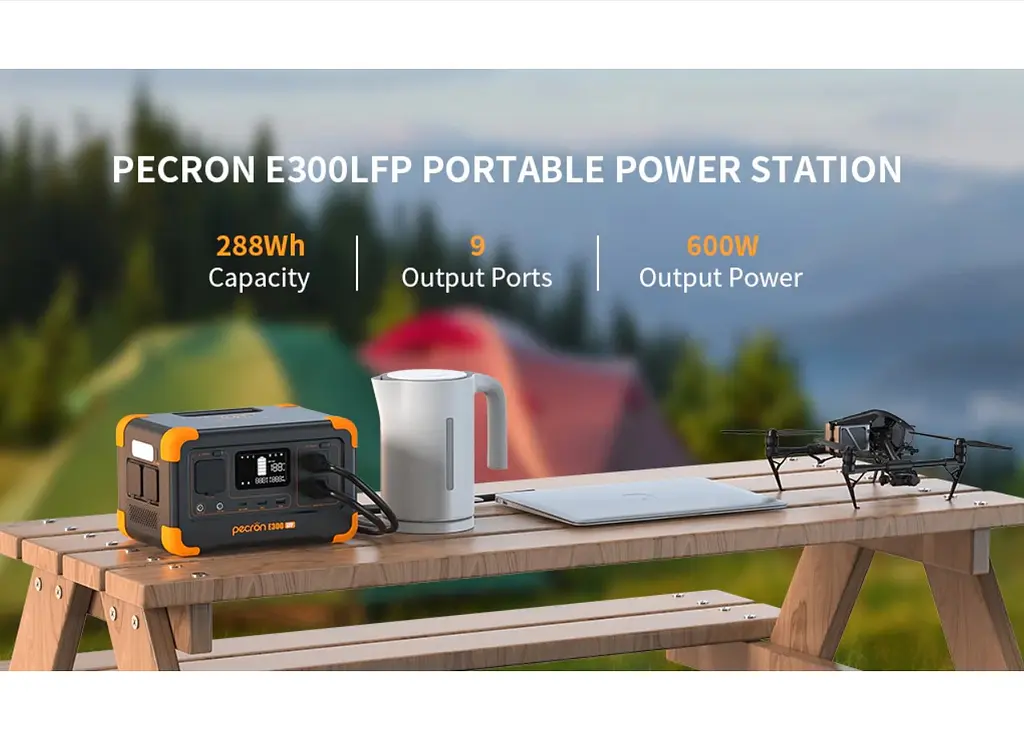 Портативна зарядна станція Pecron E-300-LFP 600 W 288Wh LiFePO4, LCD, APP Control - фото 6