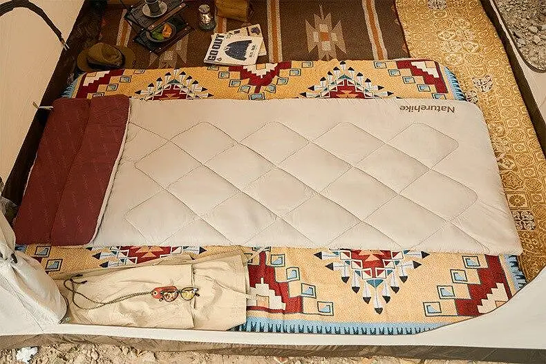 Одномісний спальний мішок Naturehike R350 CNH22SD005 (Біжево-бордовий) - фото 6