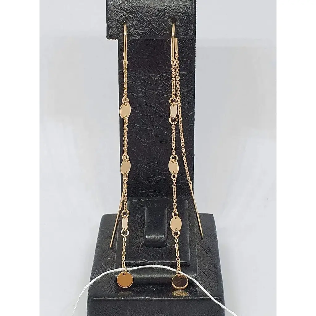 Золоті сережки-протяжки Tango. 580124 - фото 3