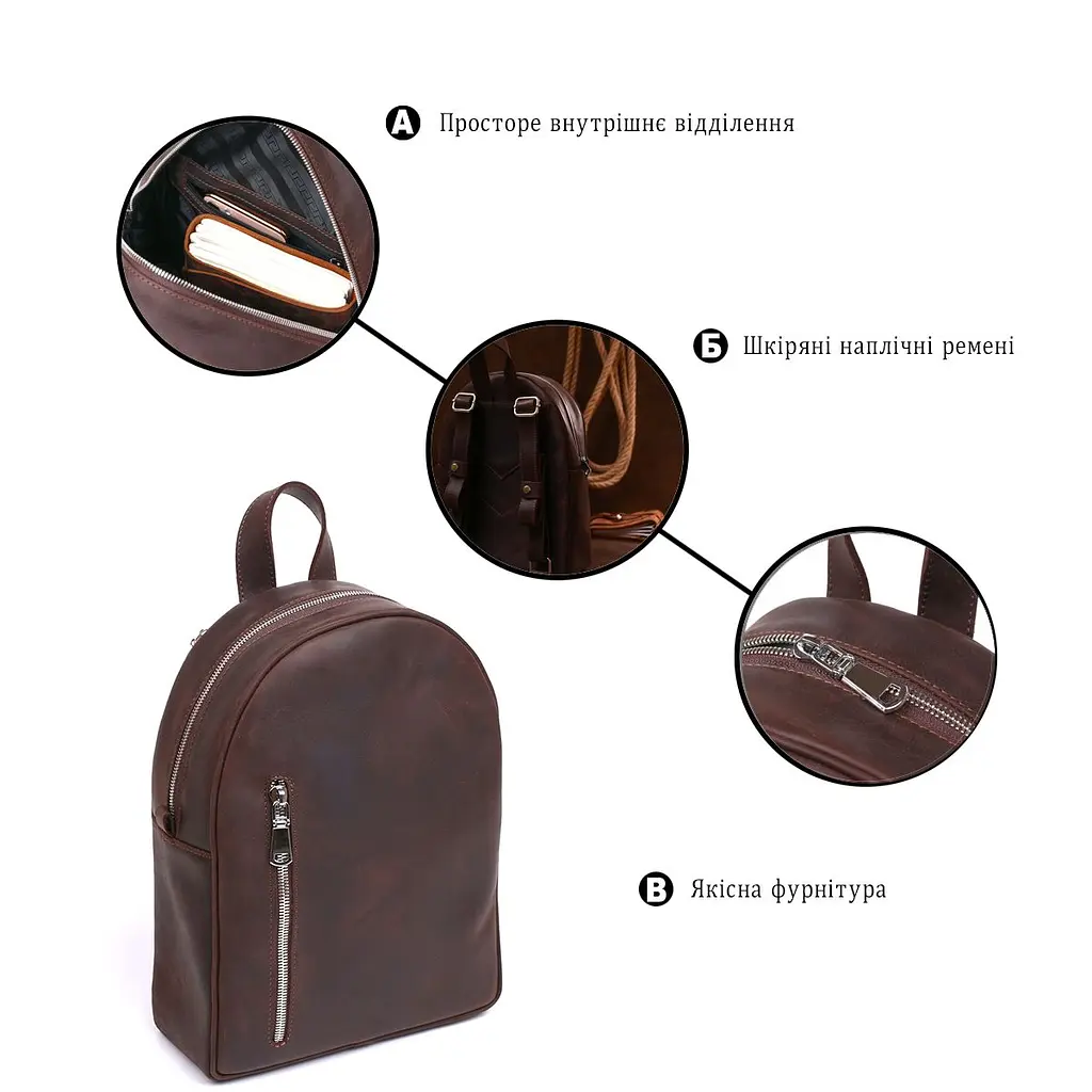 Універсальний жіночий рюкзак Shvigel 16329 коричневий - фото 4