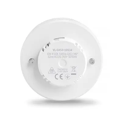 Лампочка Videx LED GX53 10W 4100K 220V (VL-GX53-10534) - фото 3