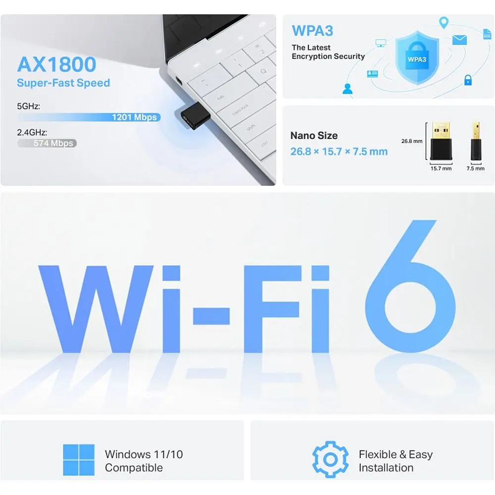 Wi-Fi адаптер TP-Link Archer TX20U Nano [136837] - фото 4