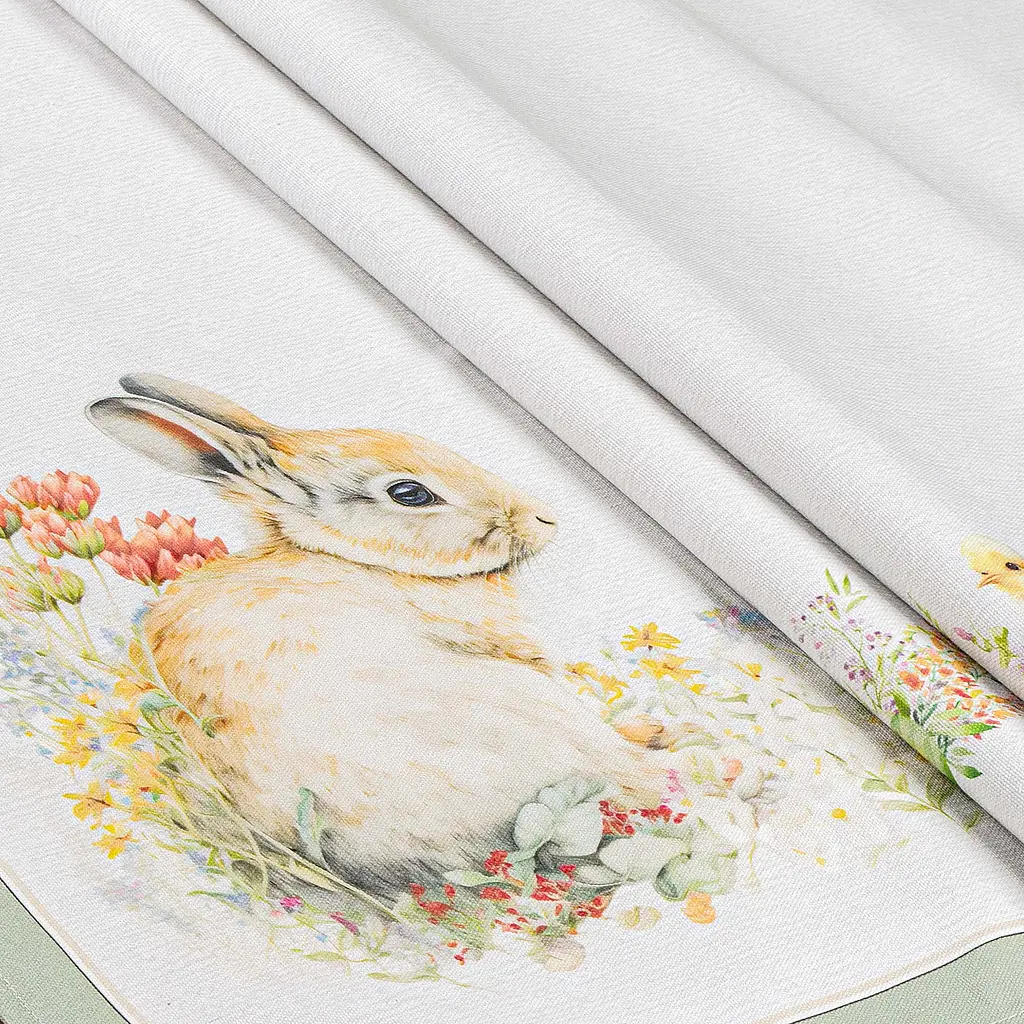Скатерть Home Line Пасхальная зайка и цыпленок 150х180 см (193128) - фото 2