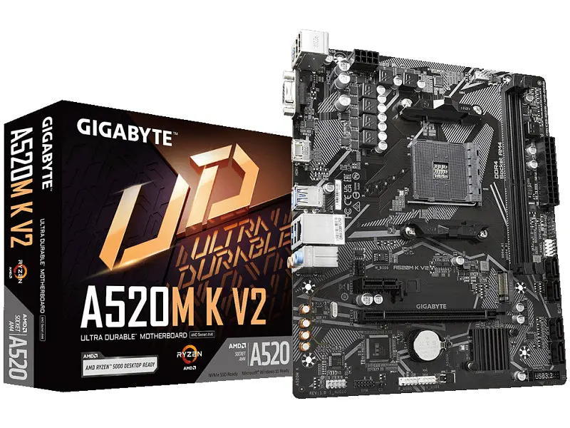 Материнська плата Gigabyte A520M K V2 - фото 4