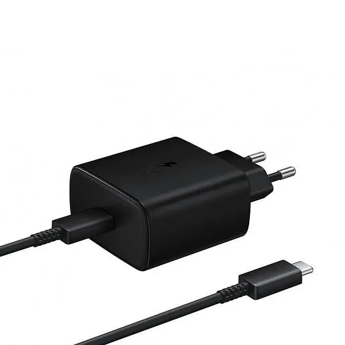 Блок живлення PD Adapter 45W, чорний, з кабелем USB-C, зарядний пристрій для телефону - фото 3