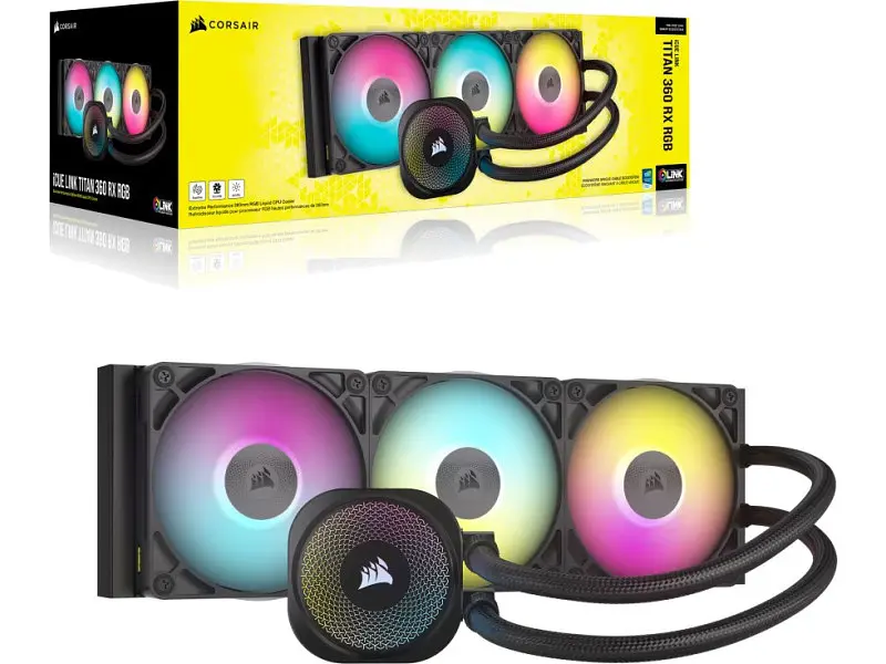 Водяне охолодження Corsair iCUE LINK TITAN RX RGB Black (CW-9061018-WW) - фото 2