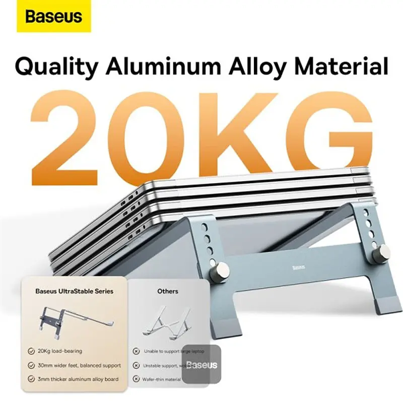 Подставка для ноутбука Baseus UltraStable (4-Gear Adjustable) (B10053100811-00) Space grey - фото 6