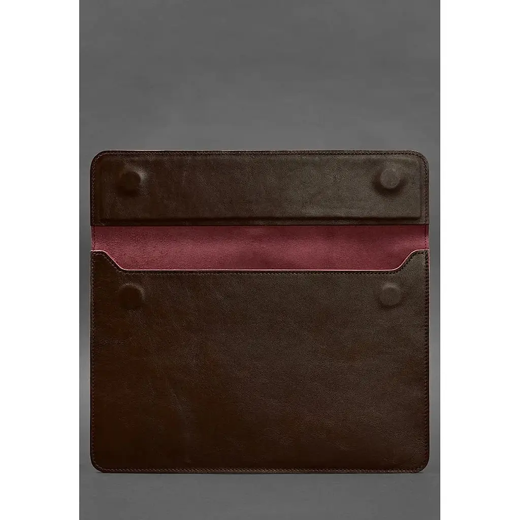 Шкіряний чохол-конверт BlankNote на магнітах для MacBook 15 дюймів Бордовий - фото 3
