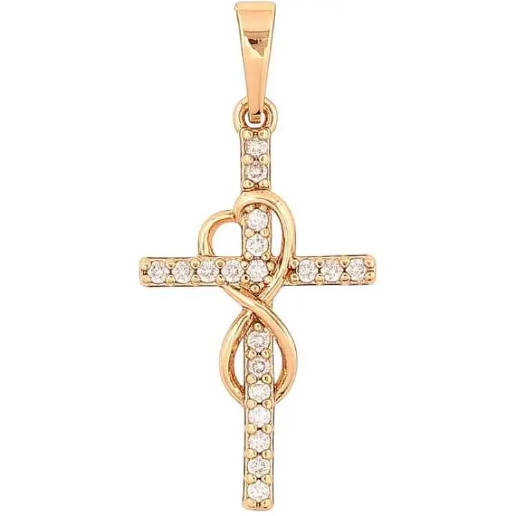 Кулон Xuping Позолота 18K «Хрест з кристалами» 283620