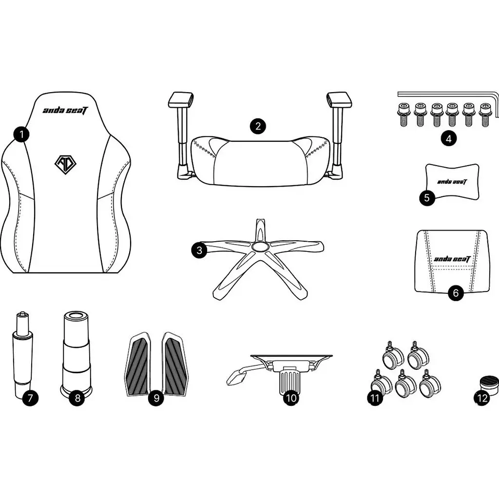 Геймерське крісло Anda Seat Phantom 3 L Gray (AD18Y-06-G-F) [120754] - фото 12