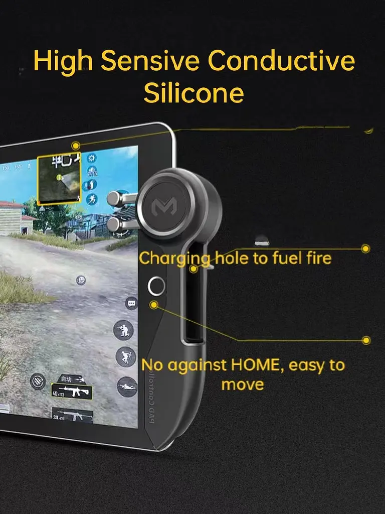 Ігровий механічний тригер зовнішній джойстик для телефону смартфона Memo AKpad-6k ігрові кнопки Black (18543) - фото 5