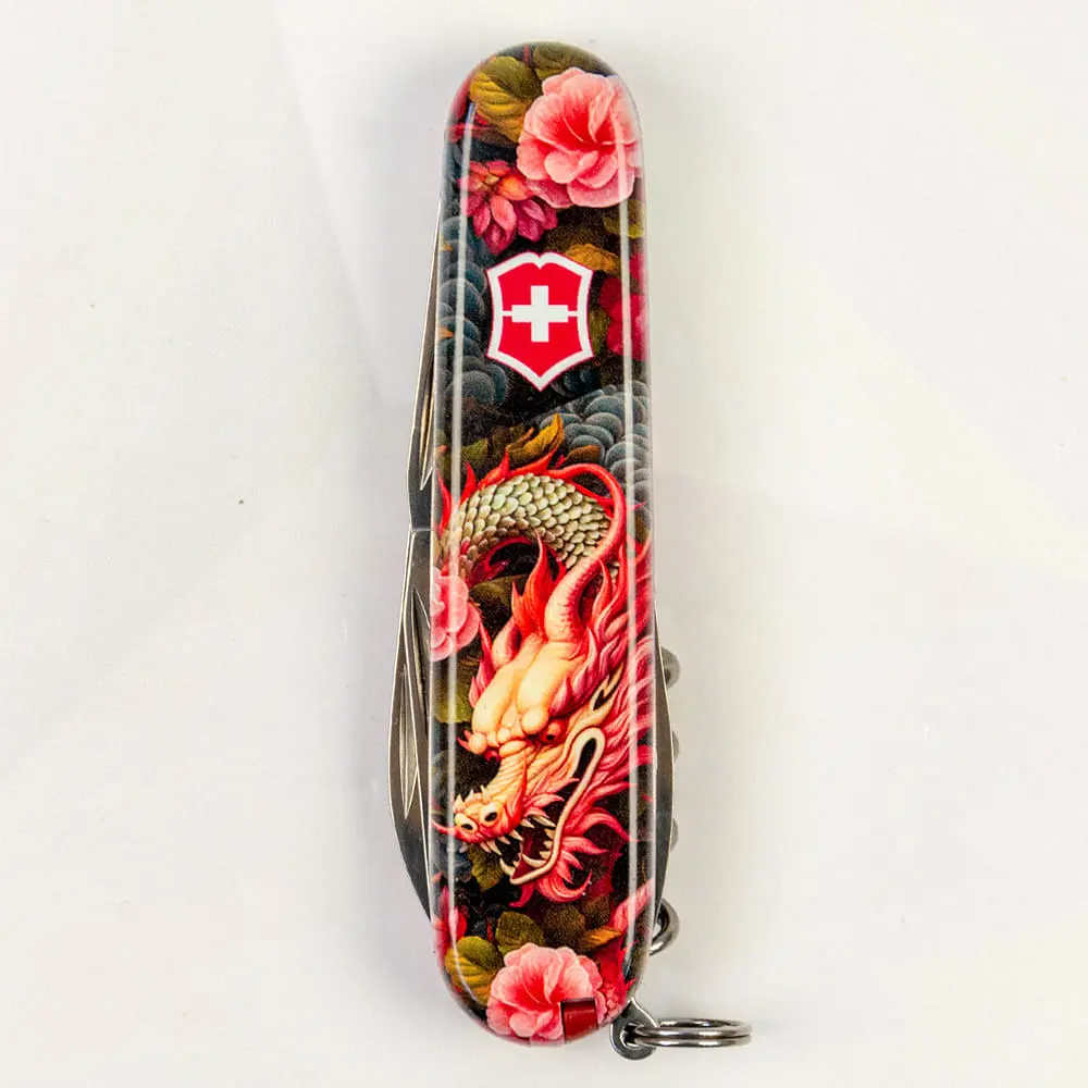 Ніж Victorinox Spartan Zodiac 91мм 12функ Китайський зелений дракон - фото 10