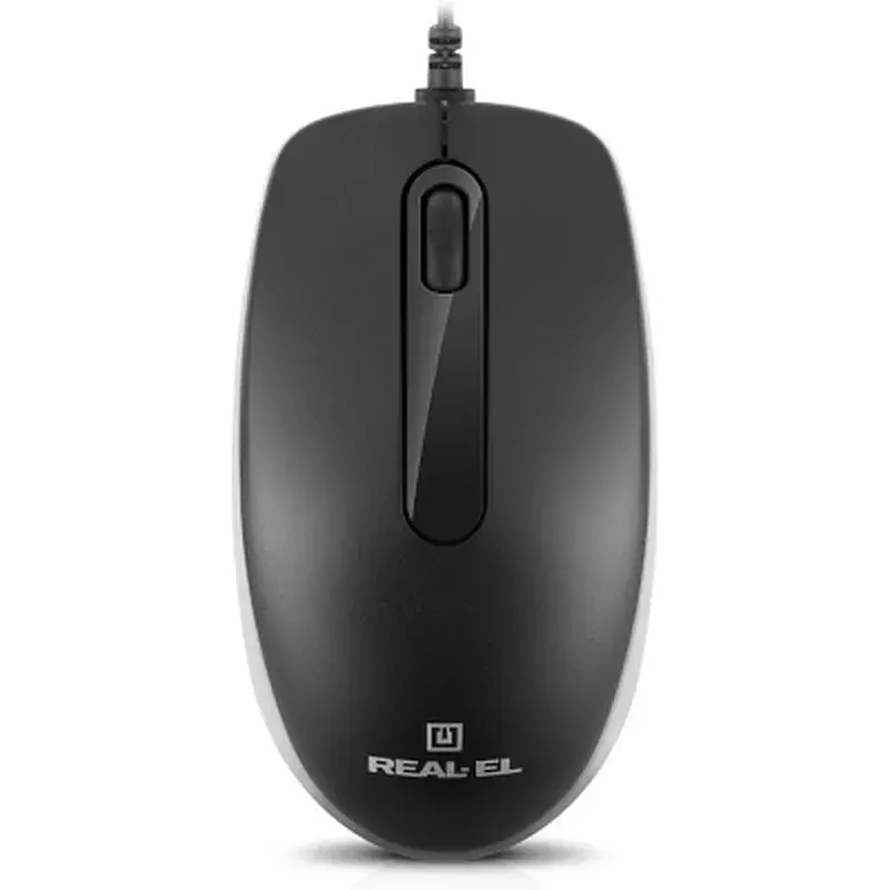 Мишка REAL-EL RM-217 USB Black/Gray (EL123200038) - фото 7