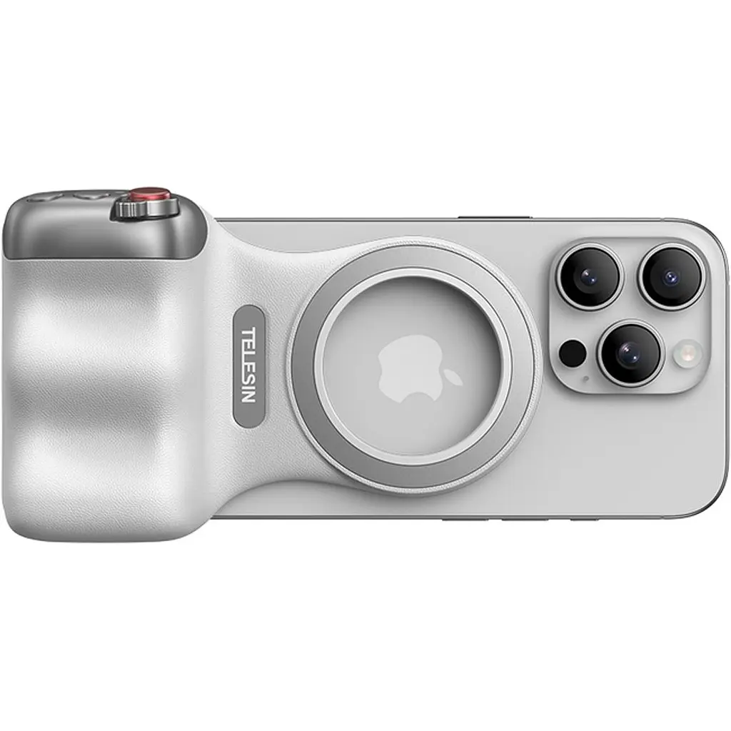 Тримач для смартфона Telesin Fun Shot Magnetic Grip White (P5-MP-001WH) [159883] - фото 2
