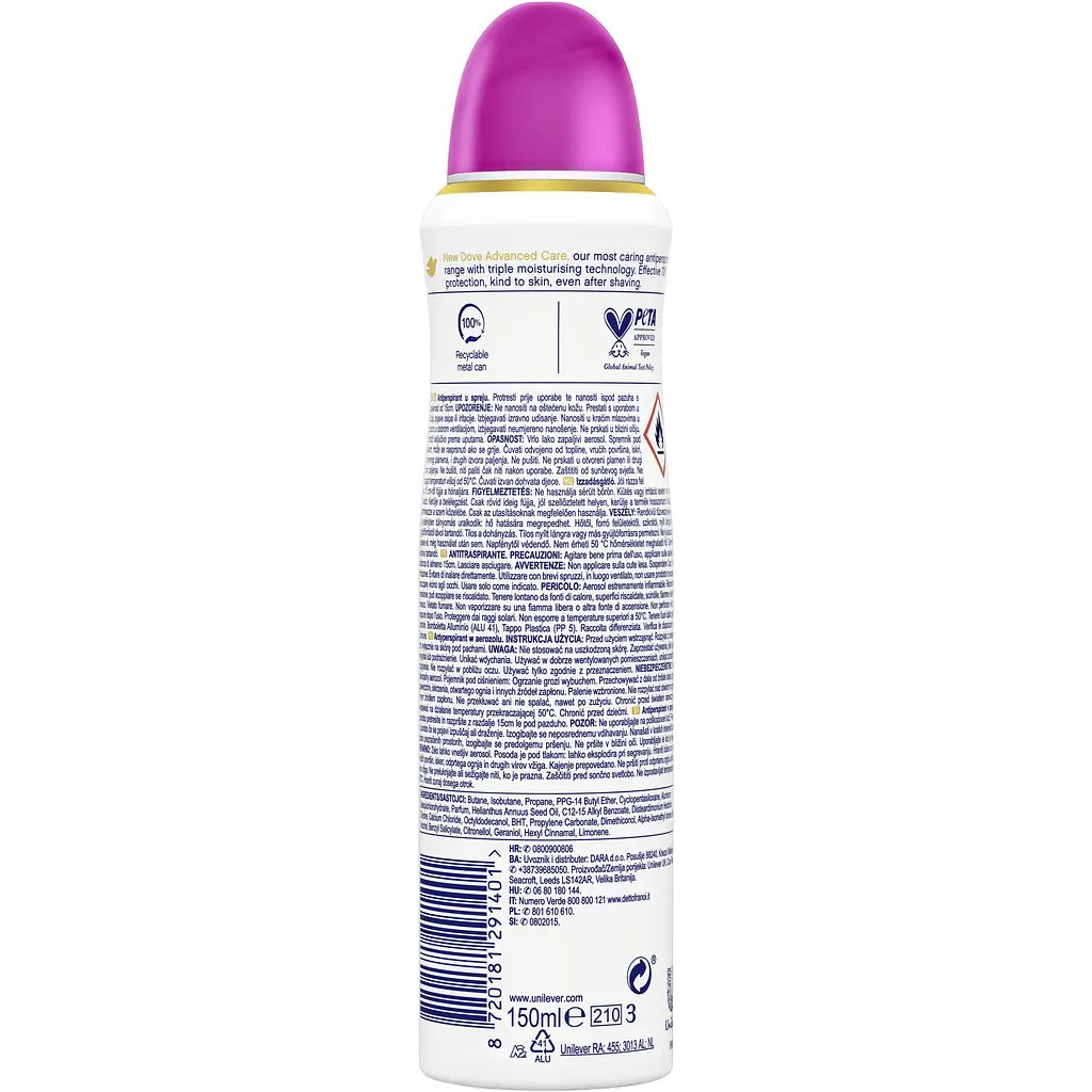 Антиперспирант аэрозоль Dove Advanced Care Ягоды асаи и водяной лилии 72 часа 150 мл - фото 2
