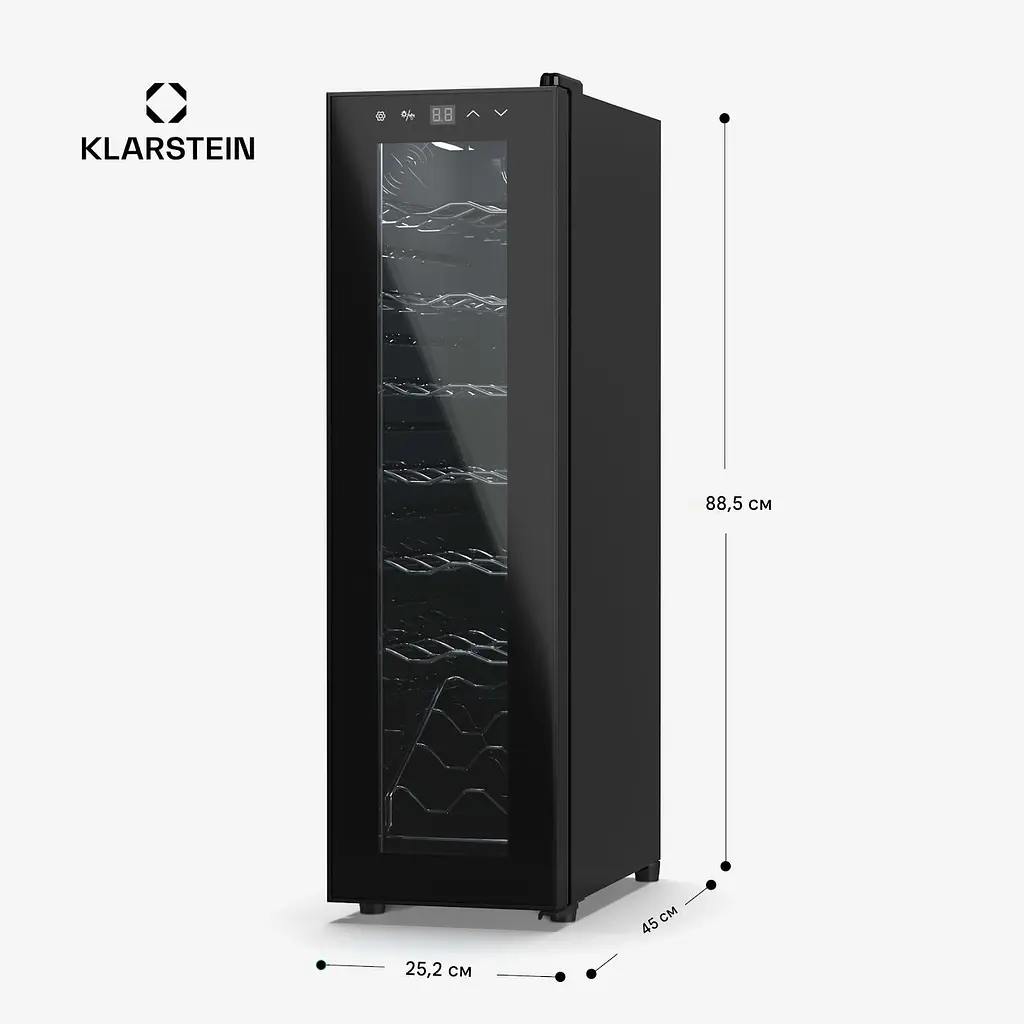Винный холодильник Klarstein Shiraz 14 Slim Uno (10045300) - фото 8