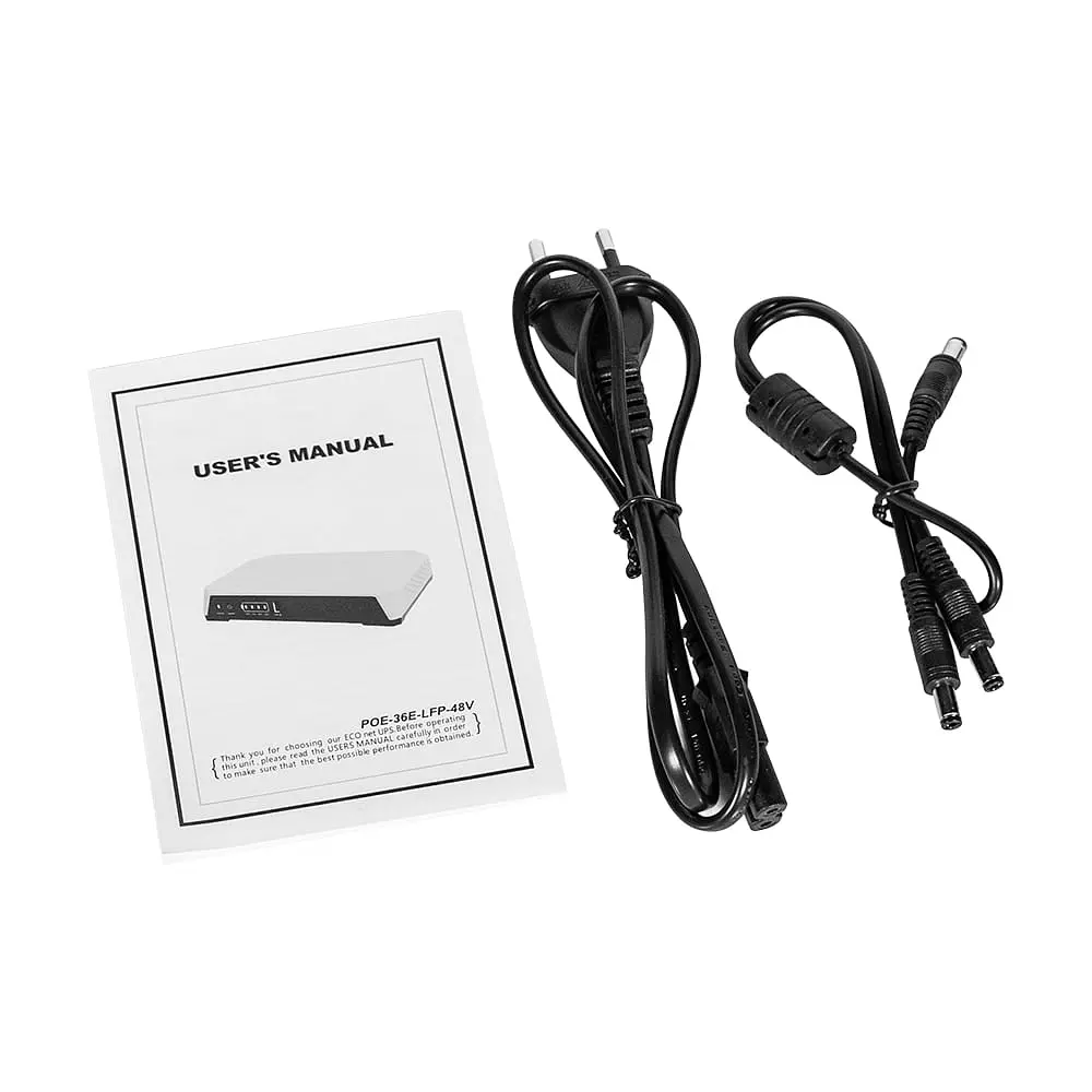 Джерело безперебійного живлення Mini UPS SKE POE-36E-LFP 48V 20000mAh 5V/9V/12V/24V/48V/PoE, LiFePO4 4*5Ah, для роутера та оптичного терміналу (42-00242) - фото 7