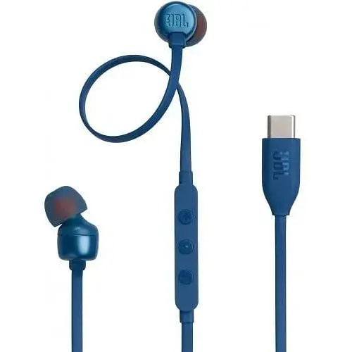 Навушники провідні JBL T310C USB-C (JBLT310CBLU) з мікрофоном сині JBLT310CBLU - фото 3
