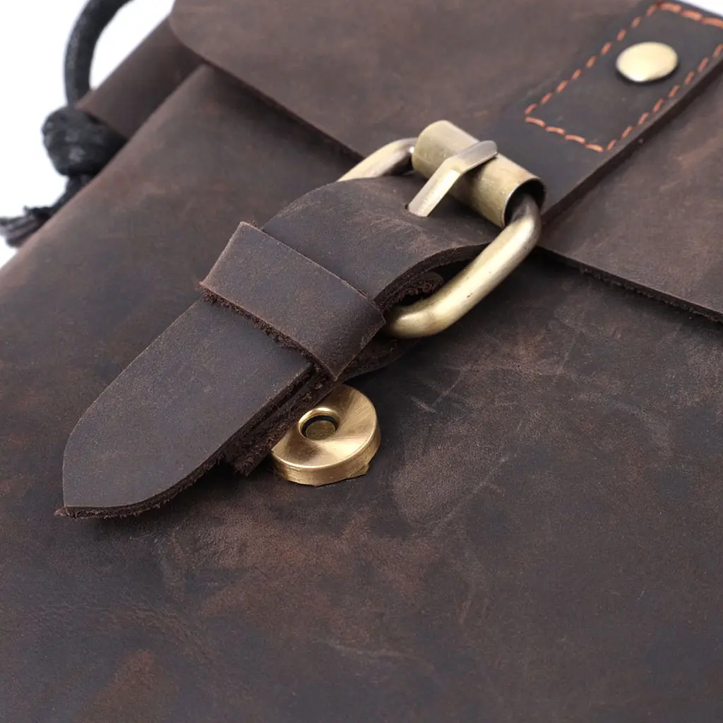 Вінтажна сумка через плече з натуральної шкіри Vintage s_15084 коричнева - фото 6