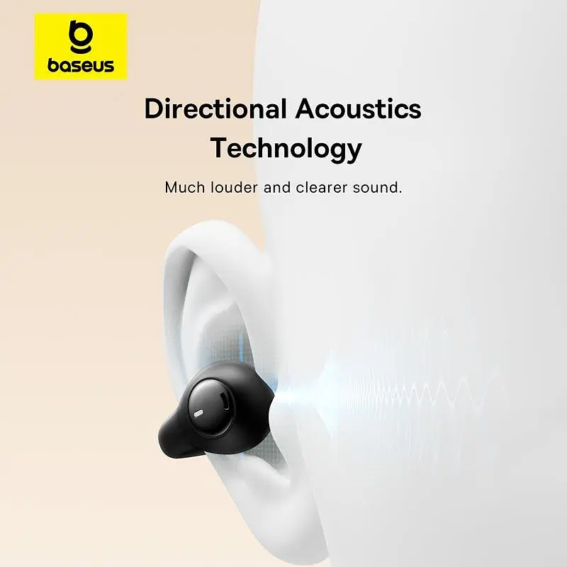 Беспроводные наушники Baseus Bass 15 Clip, Open-Ear True Wireless Earphones, ENC, BT5.4, 40mAh, 400mAh, 8h, black - фото 9
