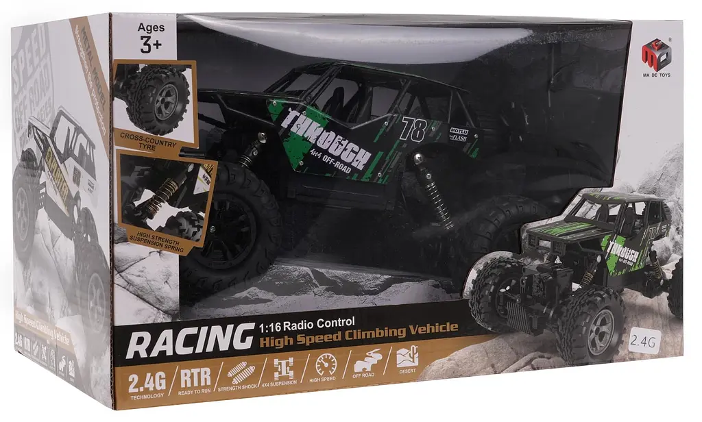 Машинка Ramiz внедорожник Crawler Racing 78 R/C 1:16 черный L-E578 - фото 8