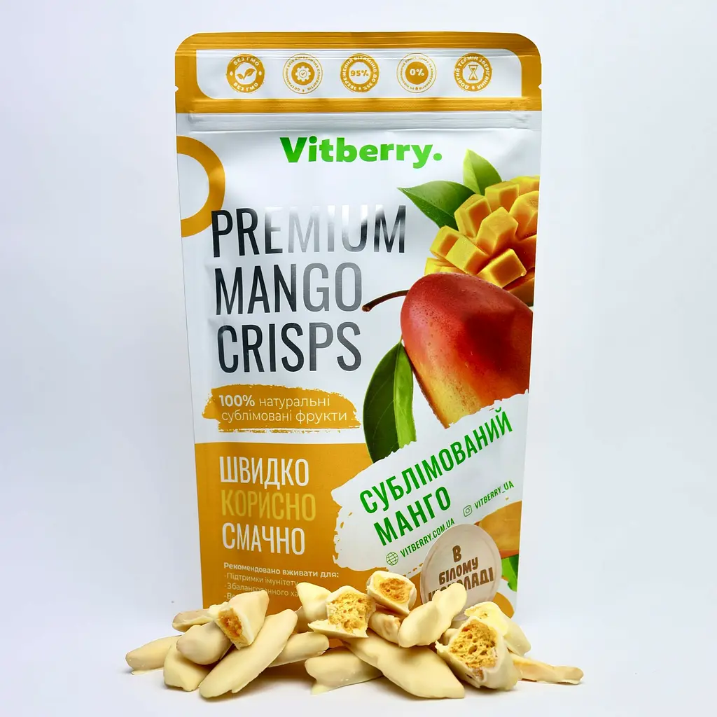 Манго сублимированный в белом шоколаде, 50г. - фото 2