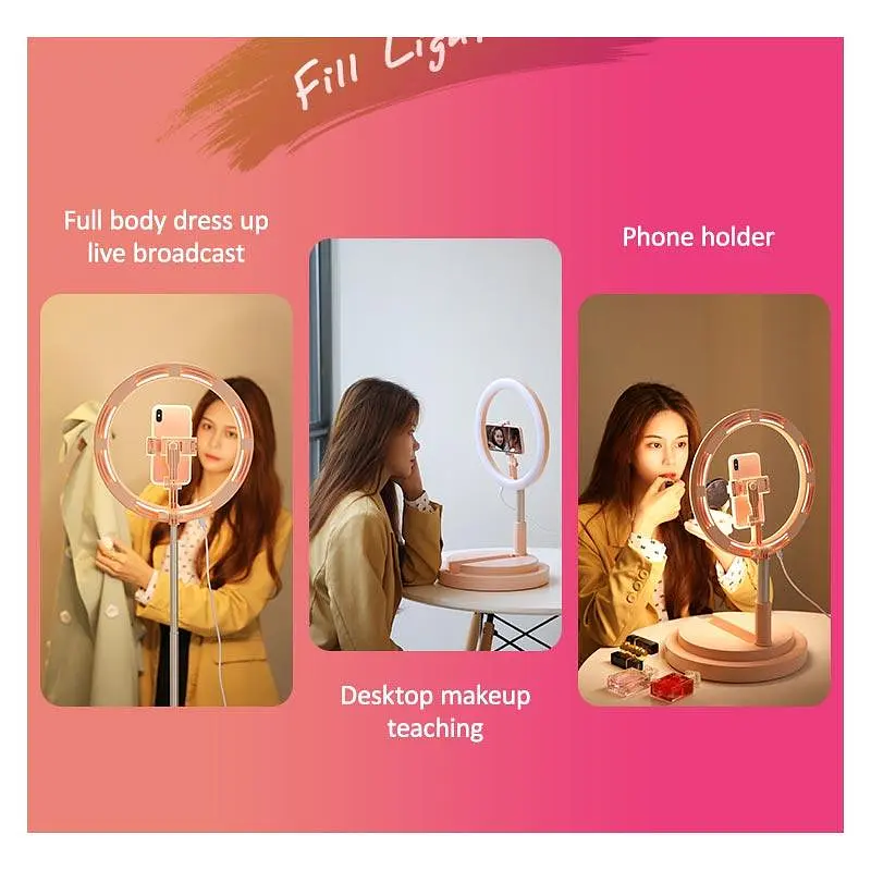 Підставка стійка з кільцевою лампою Usams US-ZB120 Stretchable foldable holdder fill light 168 см білий - фото 6