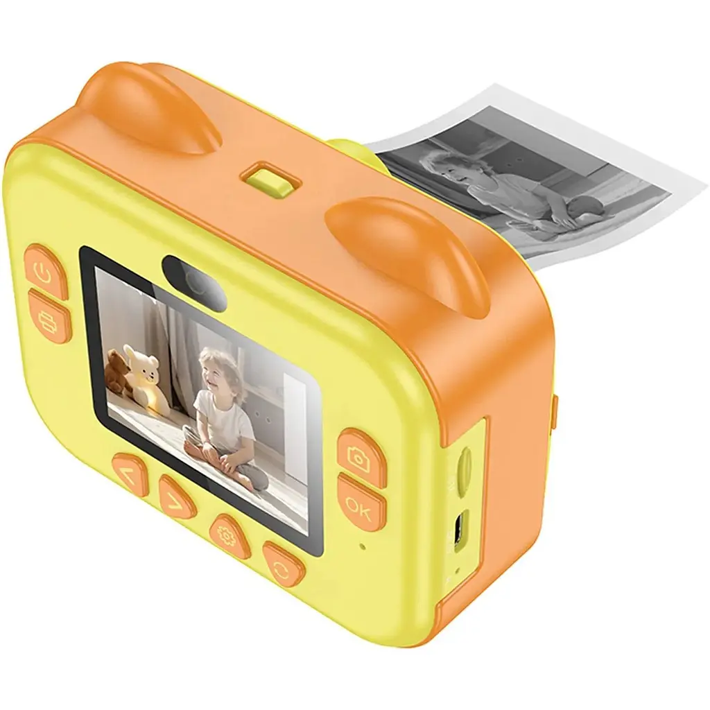 Фотокамера Hoco DV204 Dual Camera Printing Yellow дитяча [153302] - фото 2