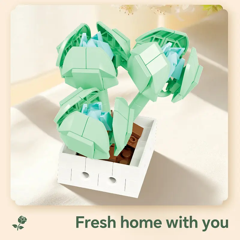 Конструктор набір Woma Toys Сукуленти з колекції Квіти, 977 деталей - фото 8