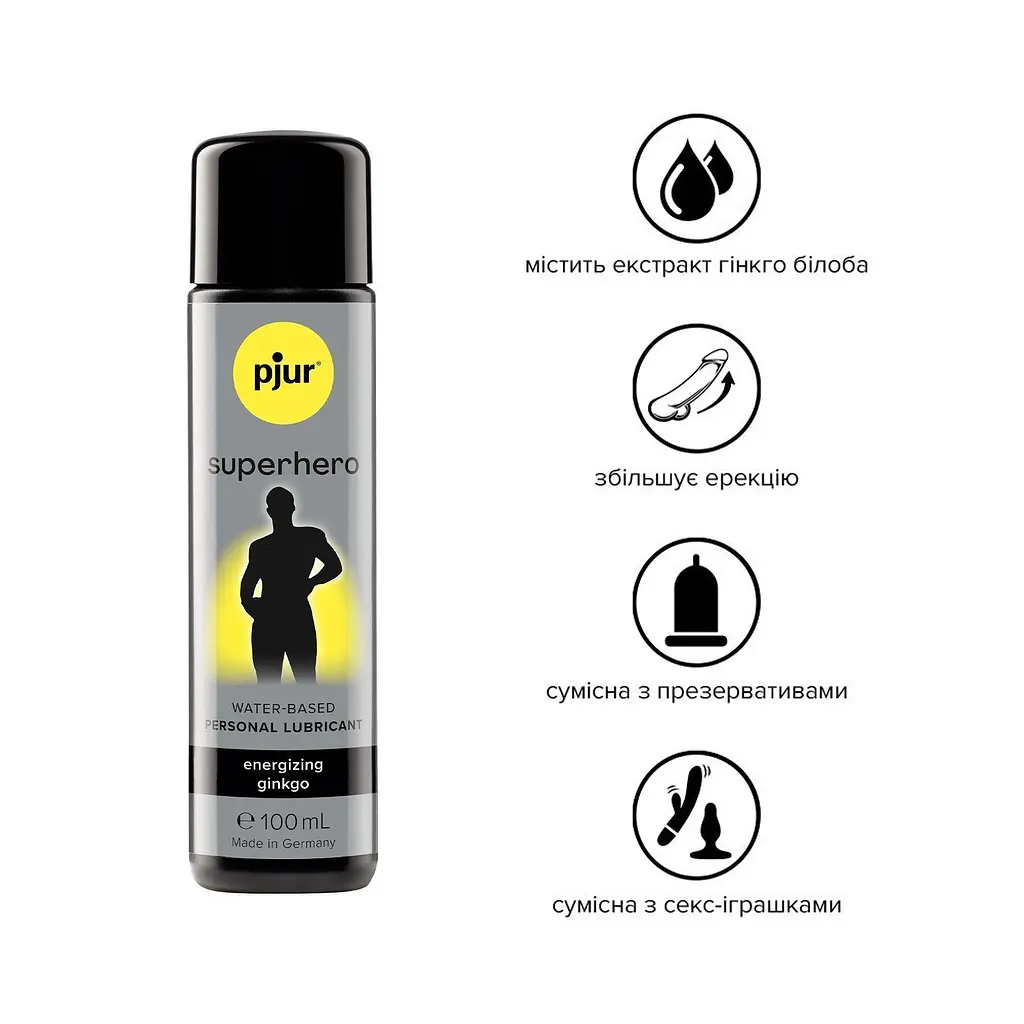 Лубрикант Pjur для чоловіків Superhero Energizin Ginkgo - фото 3