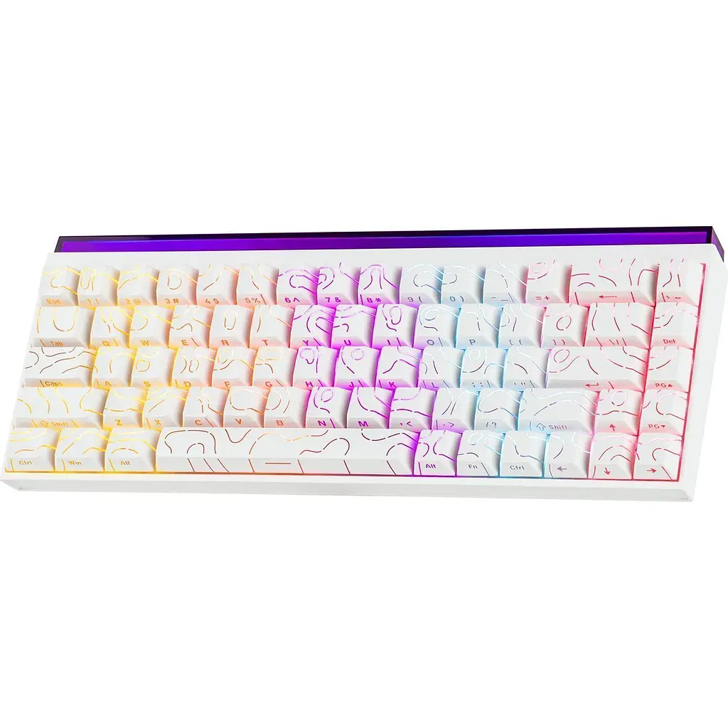 Клавіатура Ajazz NK68 Red Switch UA White Contours (NK68-R-S-W) [156872] - фото 3