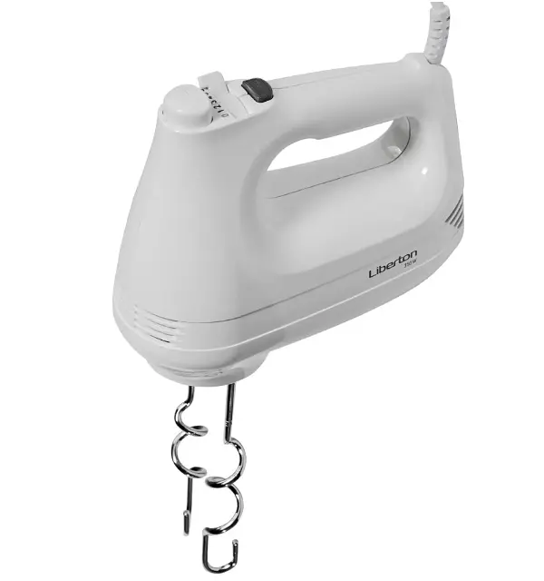 Міксер Liberton LHM-2801, White, 350W, ручний, 6 швидкостей, турбо режим, вінчики, гаки для замісу тіста, корпус з ABS пластику - фото 2