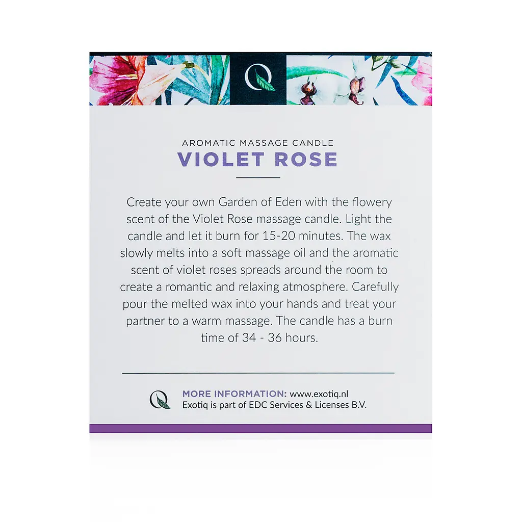 Массажная свеча Exotiq Massage Candle Violet Rose 200 г - фото 5