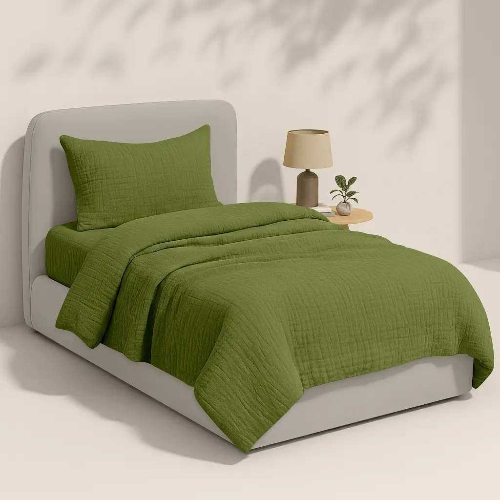 Дитяча постіль Cosas Avocado без простирадла муслін 110х140 см (Set_Muslin_020Avocado_140_2) - фото 2