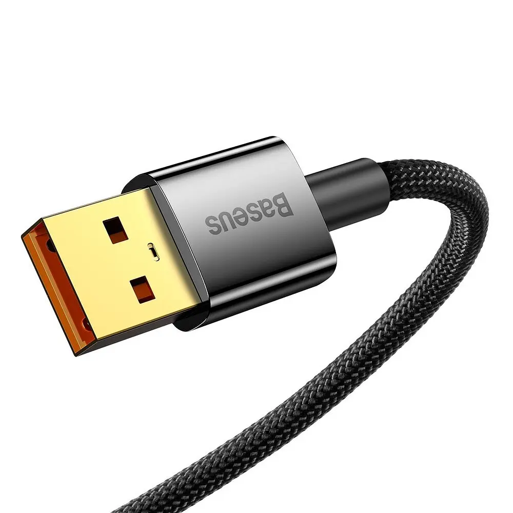 Кабель Baseus Explorer Series Auto Power-Off Fast Charging Data Cable USB to Type-C 100W 2m CATS000301 Black - фото 4