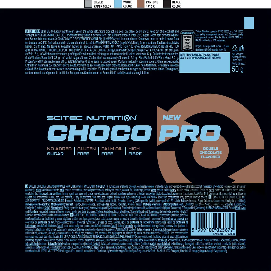 Батончик Scitec Nutrition Choco Pro Double Chocolate 50 г - фото 3