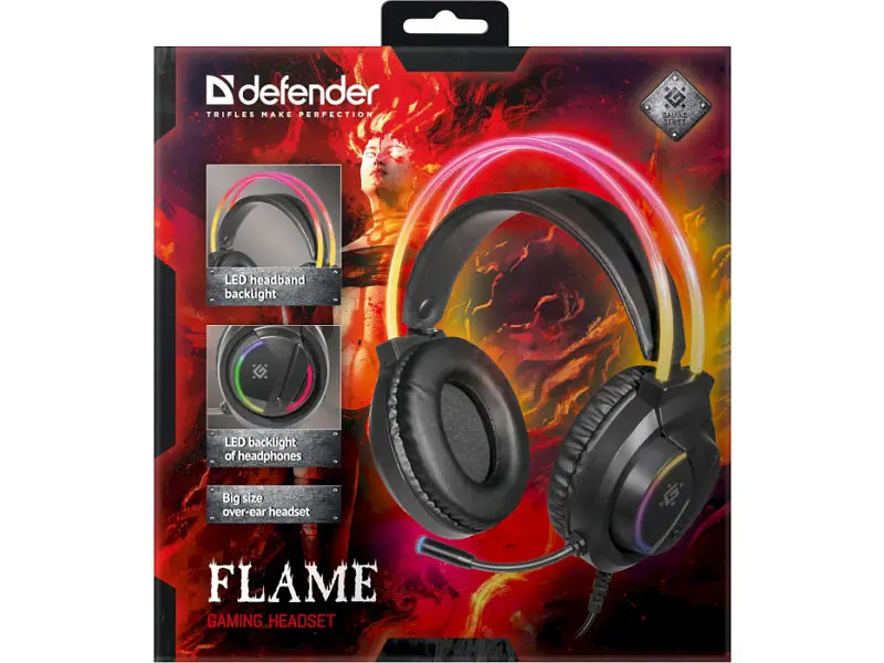Навушники з мікрофоном Defender Flame RGB (64555) - фото 11