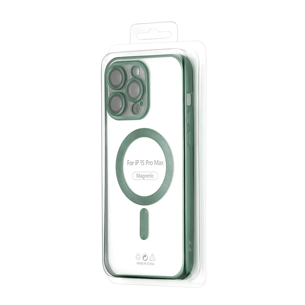 Чохол Ductil Metallic Edge with MagSafe (Protected Camera & Lens) iPhone 15 Pro Max Dark Green - фото 2