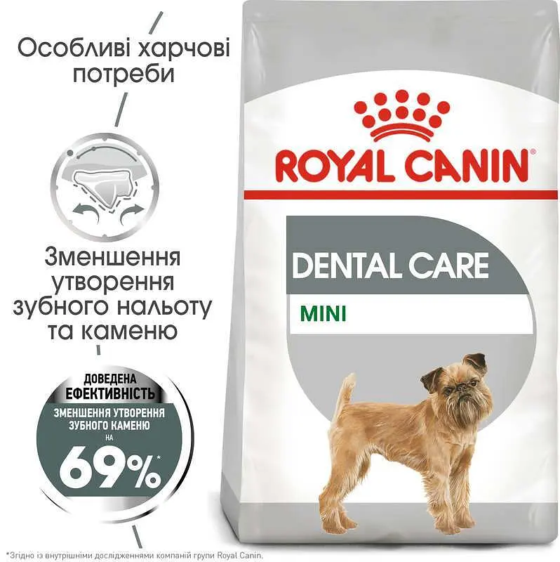 Сухой корм для собак малых пород с повышенной чувствительностью зубов Royal Canin Mini Dental Care, 1 кг (12210109) - фото 3