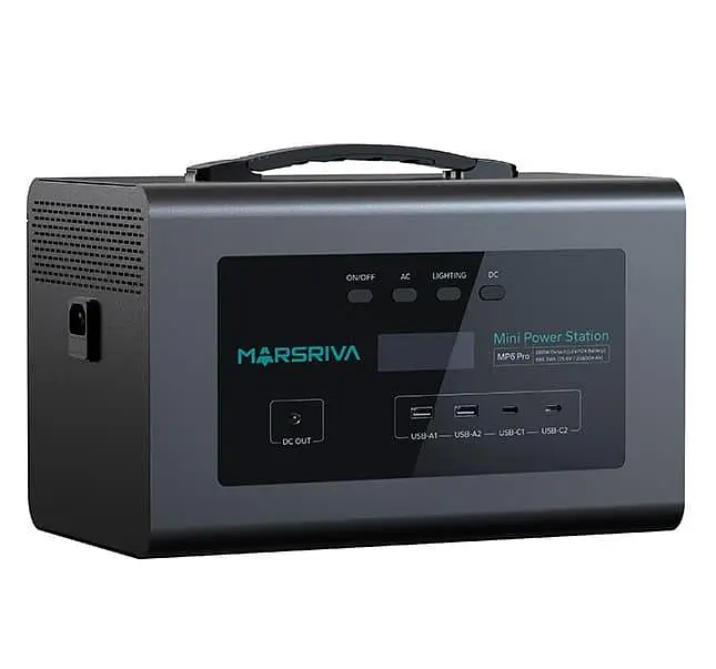 Зарядна станція Marsriva MP6Pro (655.3 Вт/г) 600W / 600 Вт / 655.3 Вт/ч / LiFePO4 (MP6Pro_MARSRIVA) UA - фото 3