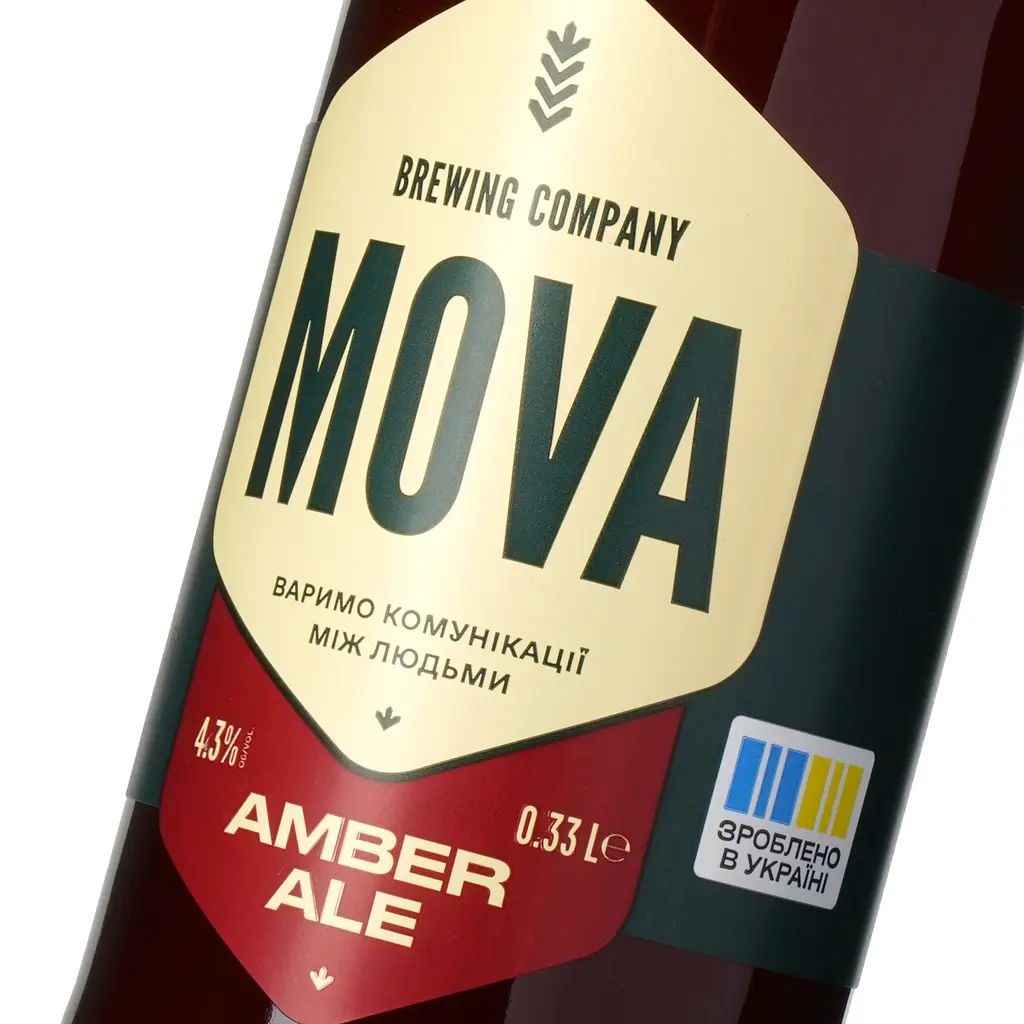 Пиво MOVA Amber Ale, напівтемне, нефільтроване, 4,3%, 0,33 л - фото 5