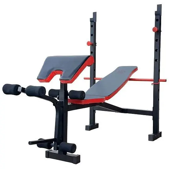 Лавка для жиму RN-Sport ReadMeBlack Штанга 83 кг гриф W гантелі