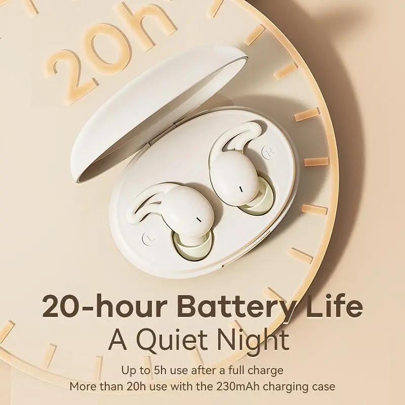 Бездротові навушники TWS Remax Dreamer Series True Wireless Music Earbuds SleepBuds Z2 Beige (6954851209232) - фото 8