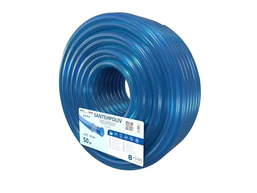 Шланг для поливу SANTEHPOLIV 3/4 50м SILICON BLUE (бухта) ПВХ