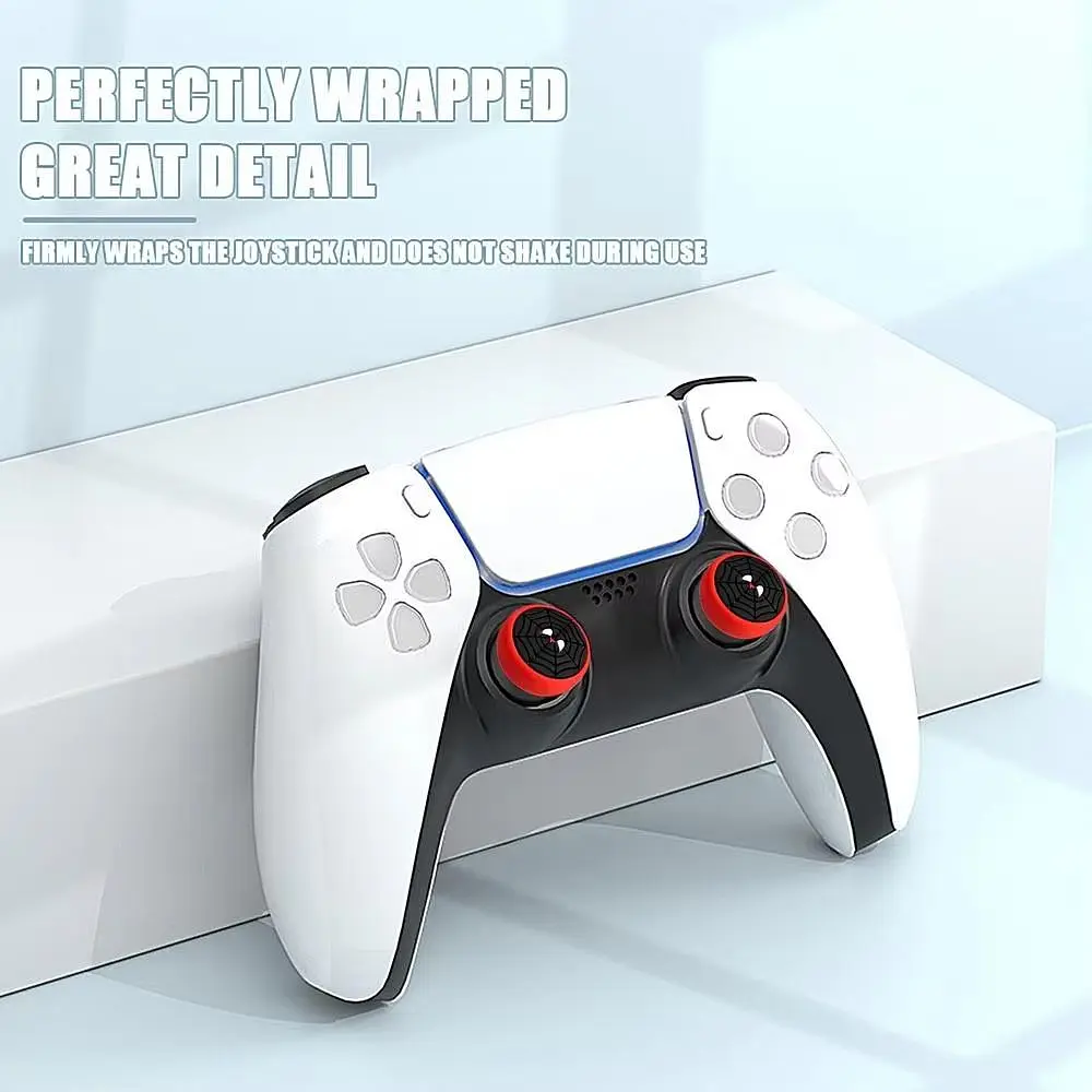 Накладки на стіки Thumb Grips 2-pack for PS4-PS5-Xbox Black Spider [122994] - фото 4