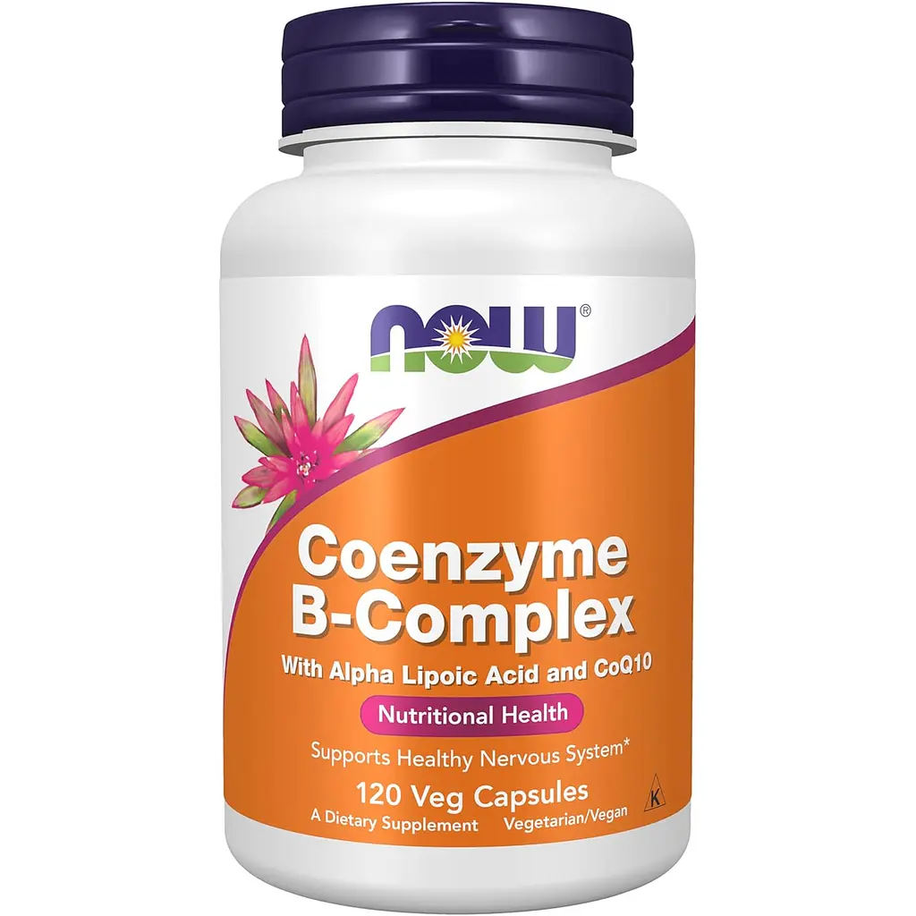 Коензимний B-комплекс з альфа-ліпоєвою кислотою та CoQ10 Now Foods 120 капсул