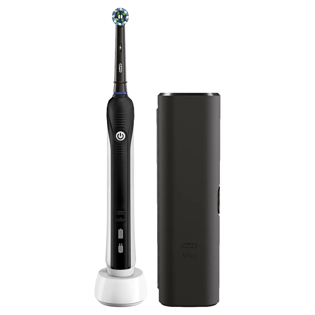 Електрична зубна щітка Oral-B Pro 750 D16.513.1UX типу 3756, з чохлом для зберігання, чорний - фото 2